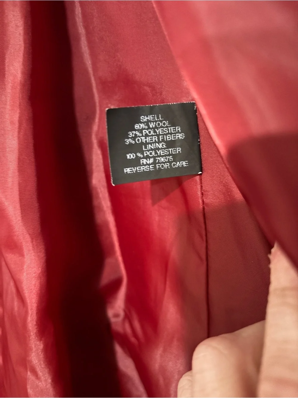 Michael Kors Red Belted Wool Trench Coat with Gold Hardware